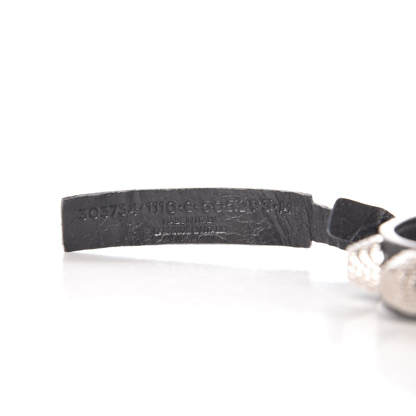 Agneau Giant 12 Silver Hardware Stud M Bracelet Gris Fossile