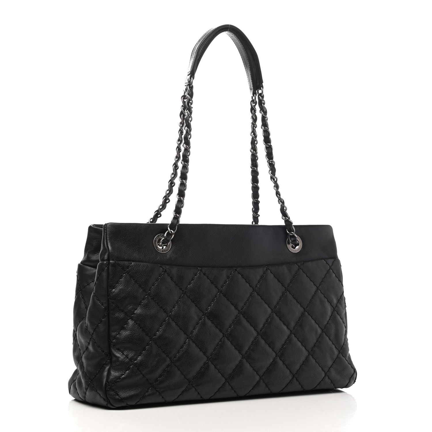 Chanel Calfskin Medium Stitch It Tote Black 2 of 9