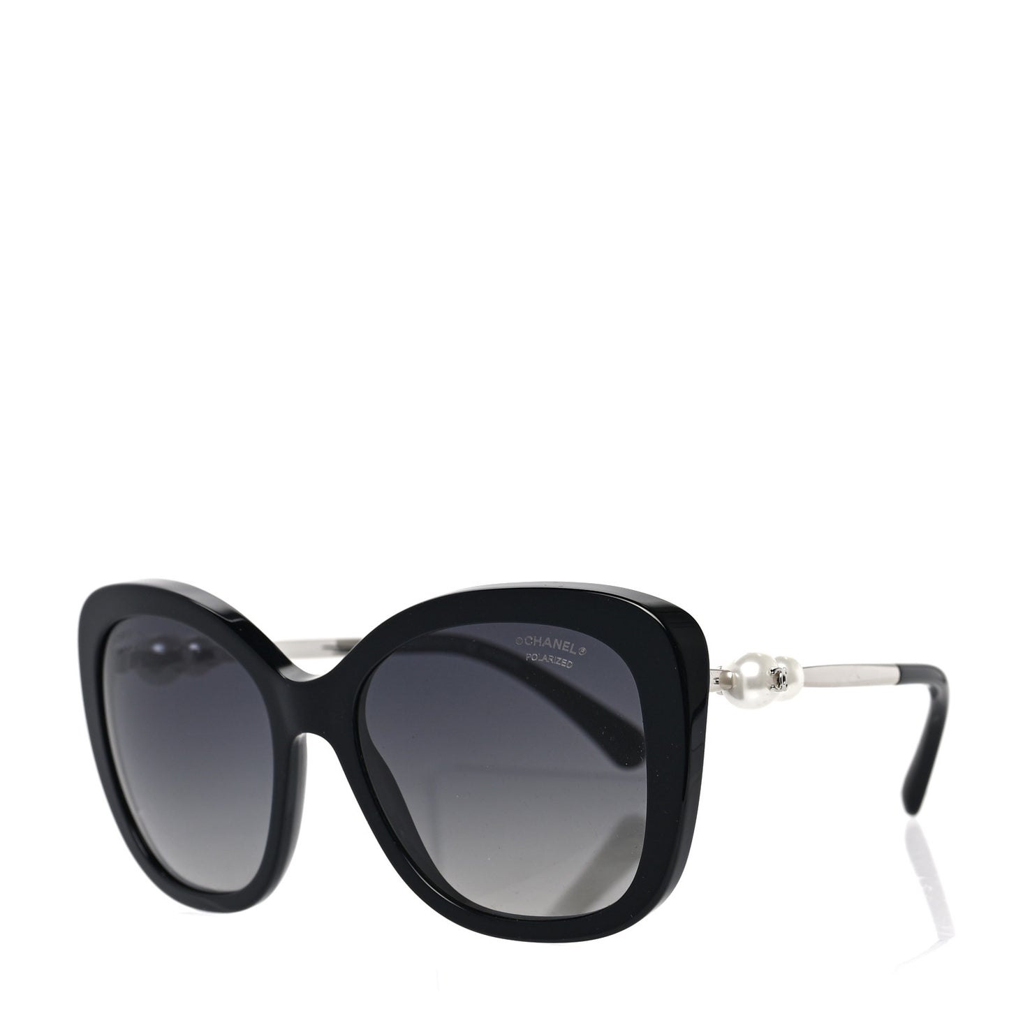 Acetate Polarized Butterfly Winter Pearl Sunglasses 5339-H Black