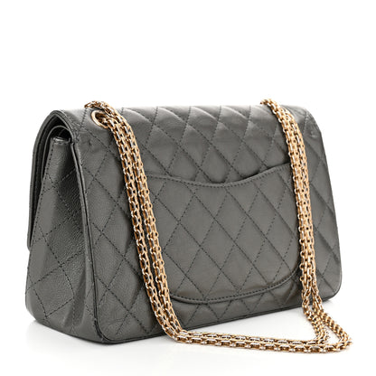 Chanel Metallic Calfskin Quilted 2.55 Reissue 226 Flap Charcoal 3 of 10