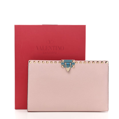 Valentino Garavani Vitello Rockstud Large Flat Pouch Light Pink 7 of 7