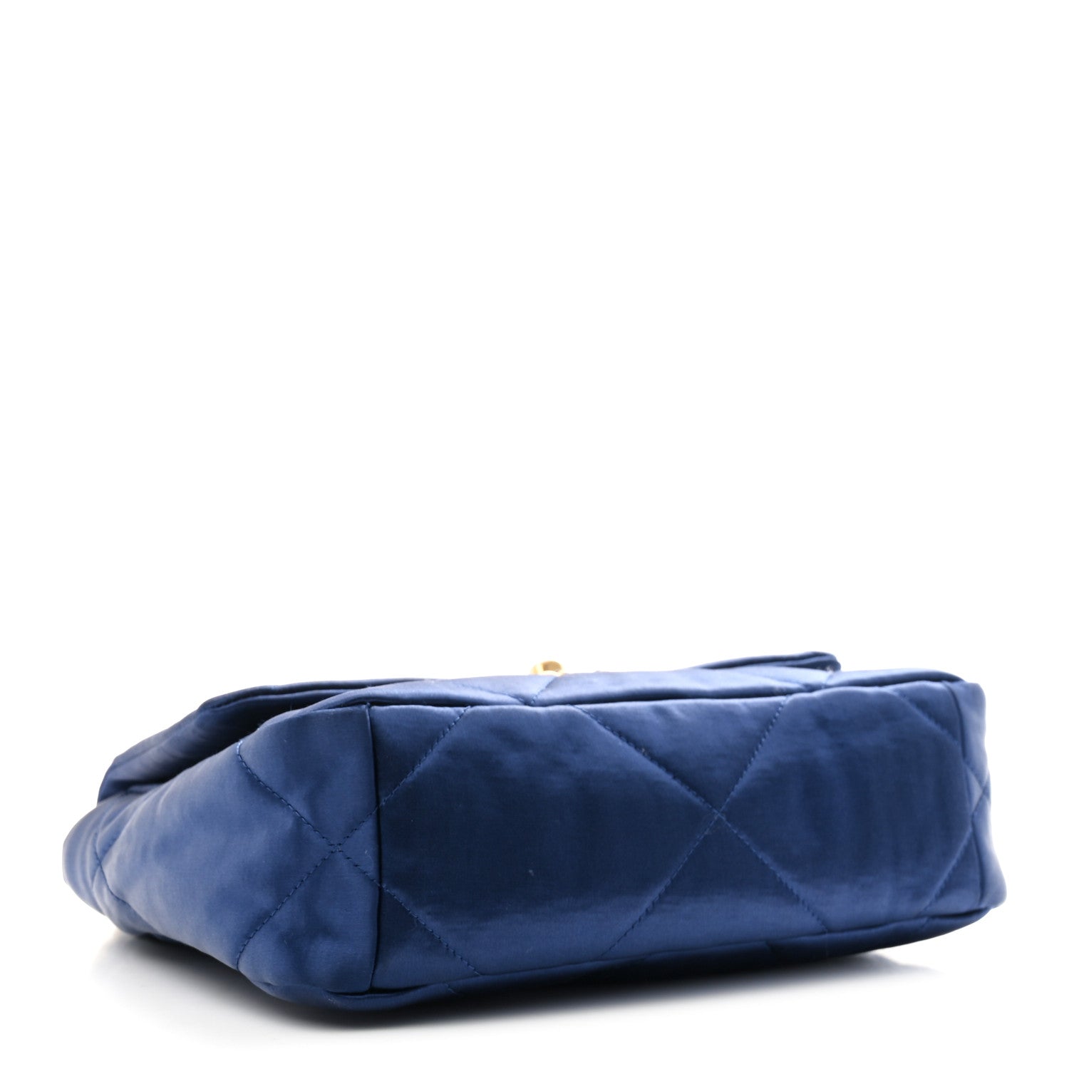 Chanel Satin Quilted Medium Chanel 19 Flap Blue 4 of 11