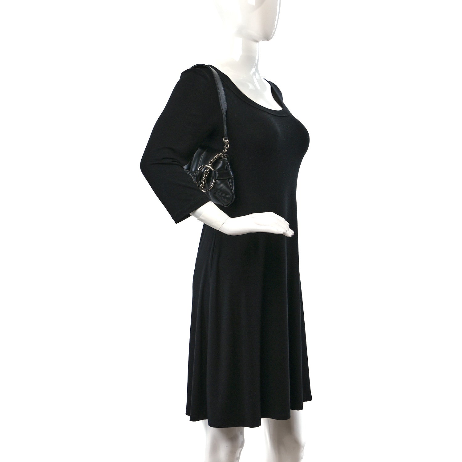 Gucci Nappa Vertical Matelasse Small Maxi Horsebit Chain Shoulder Bag Black 2 of 8