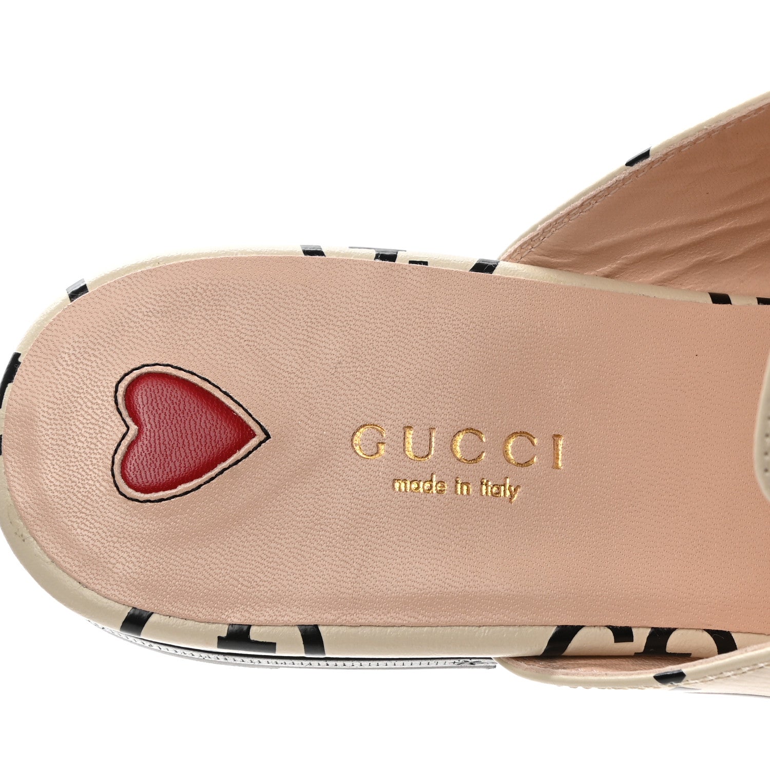Gucci Azalea Calfskin GG Monogram Bi-Color Debossed Womens Princetown Slippers 40 Mystic White Black 7 of 9
