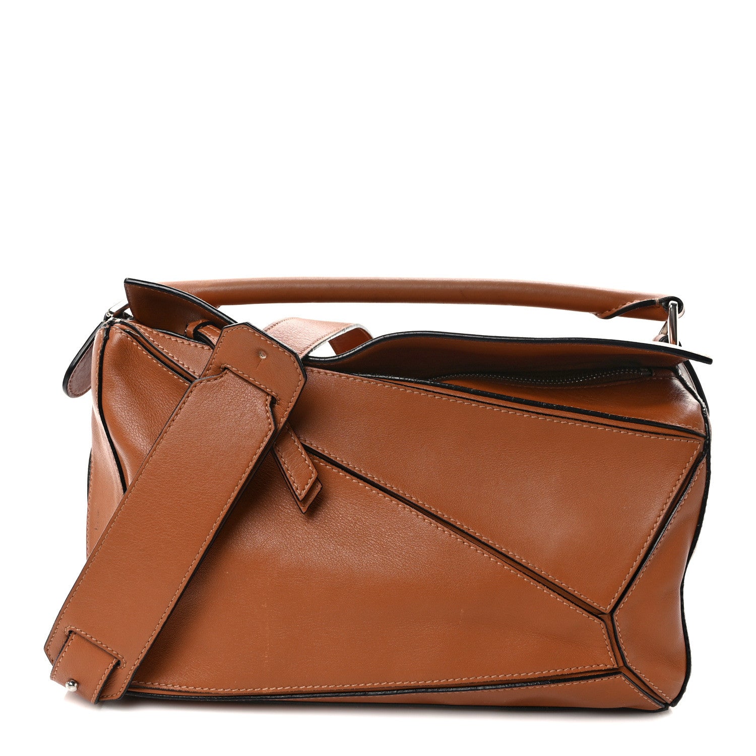 Loewe Calfskin Medium Puzzle Bag Tan 1 of 13