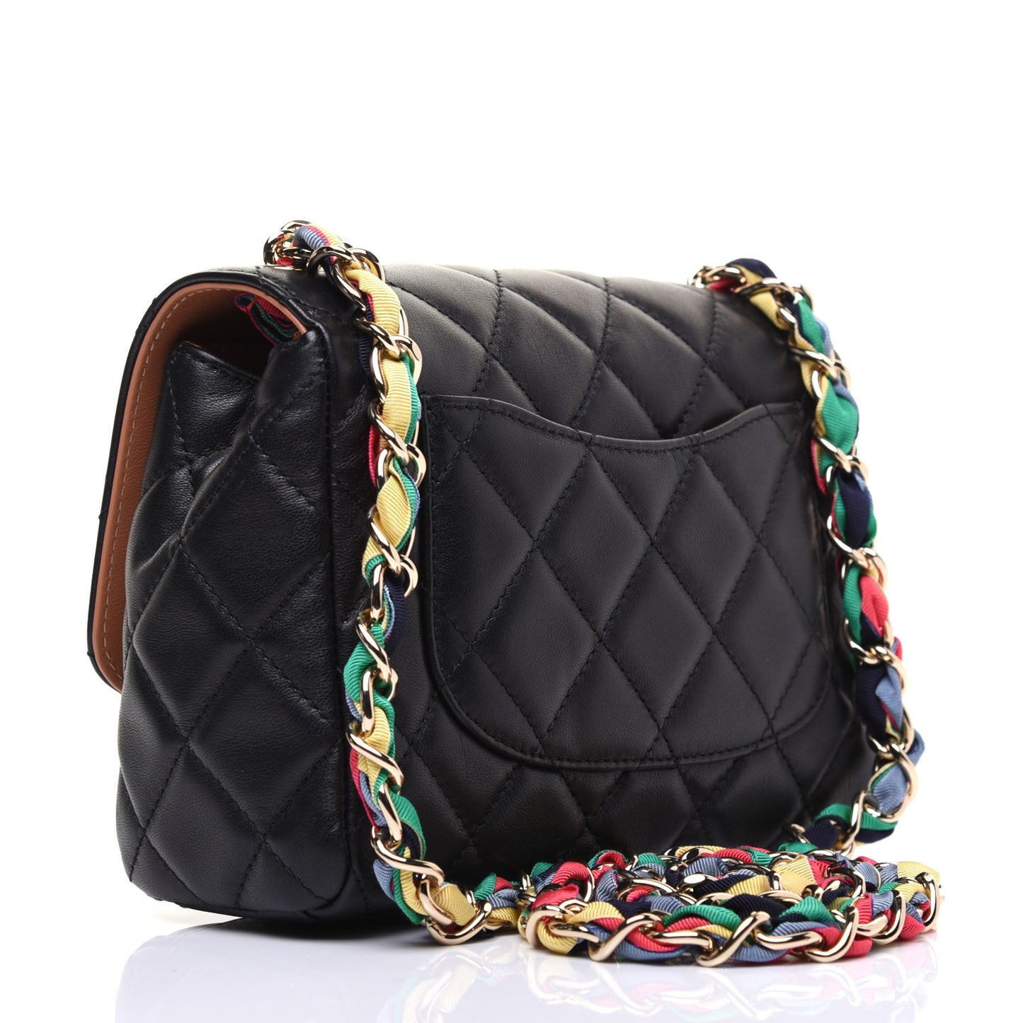 Lambskin Mixed Fibers Quilted Cocovado Flap Black