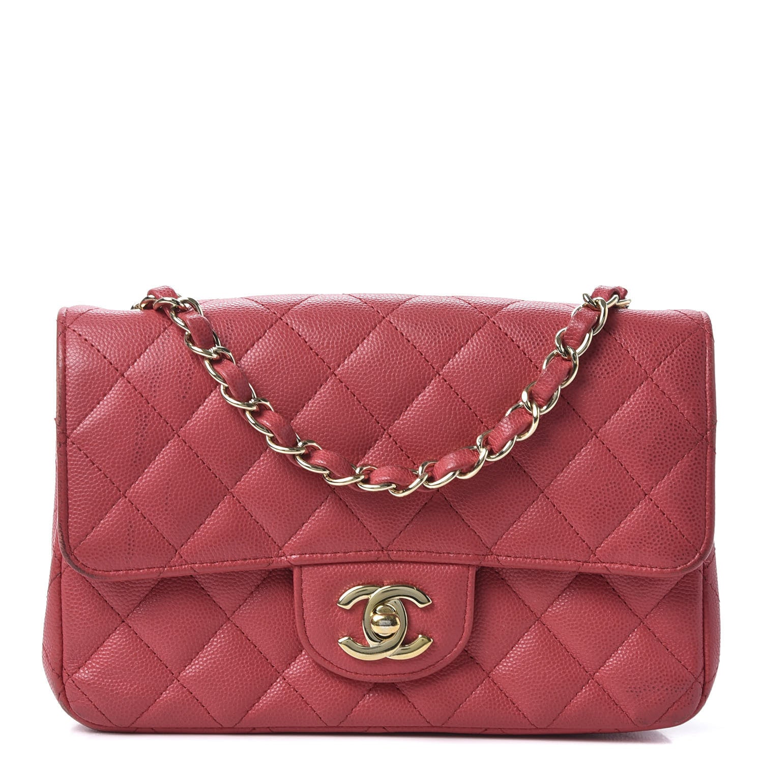 Chanel Caviar Quilted Mini Rectangular Flap Red 1 of 14