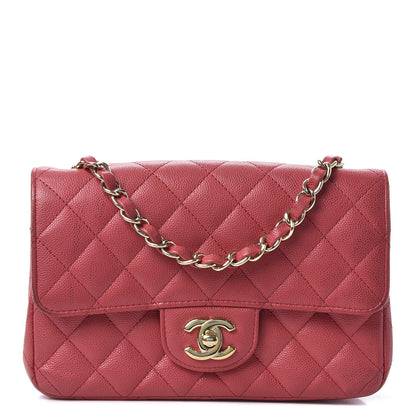 Chanel Caviar Quilted Mini Rectangular Flap Red 1 of 14