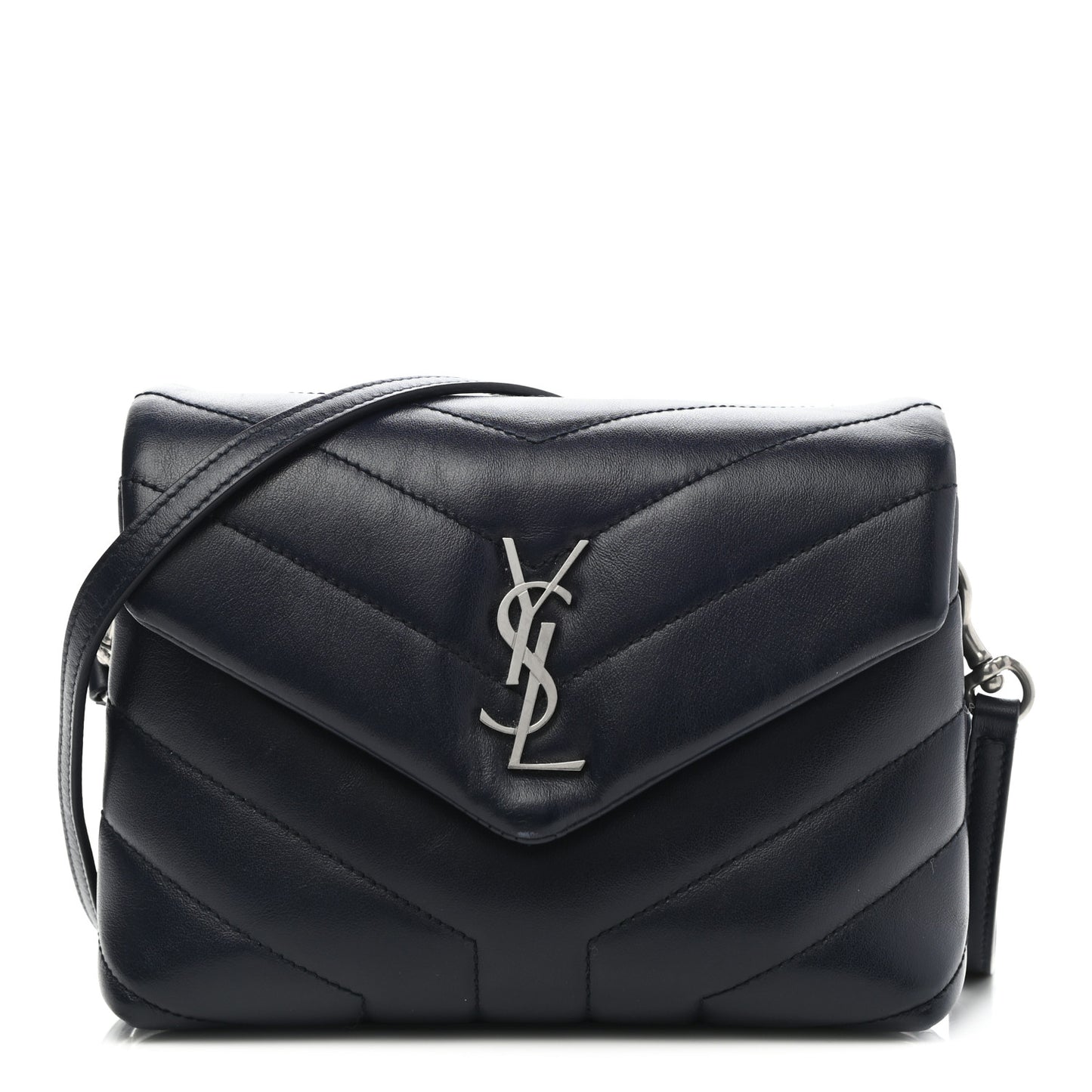 Calfskin Y Quilted Monogram Toy Loulou Crossbody Bag Deep Marine