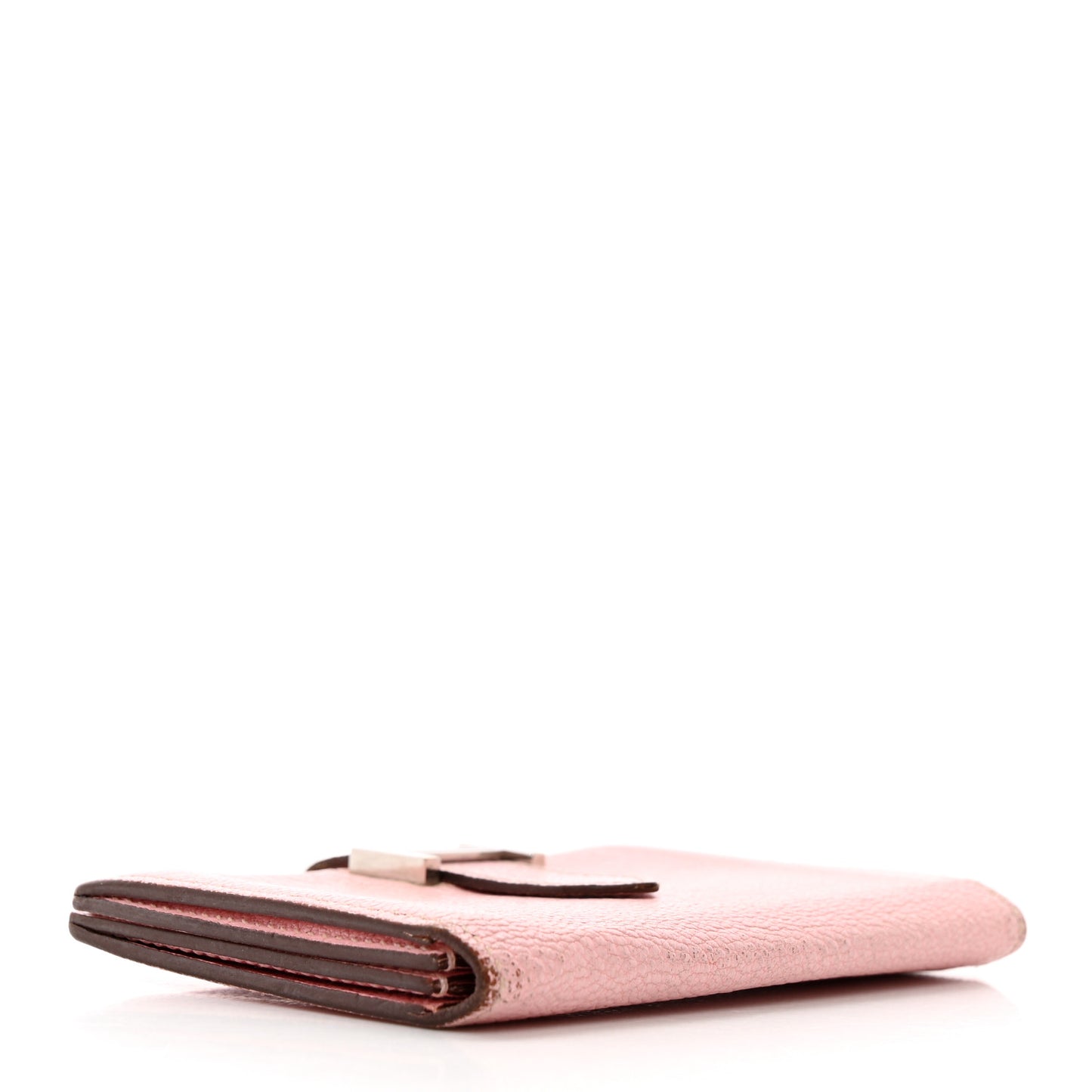 Chevre Mysore Bearn Card Holder Wallet Rose Sakura