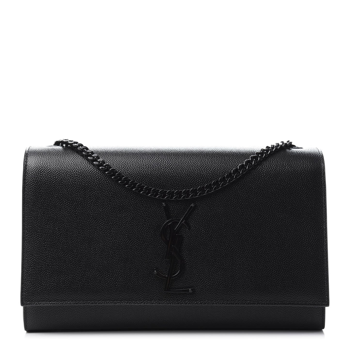 Grain De Poudre Medium Classic Monogram Kate Satchel Black