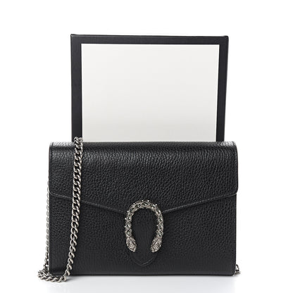 Gucci Calfskin Mini Dionysus Chain Wallet Black 10 of 10