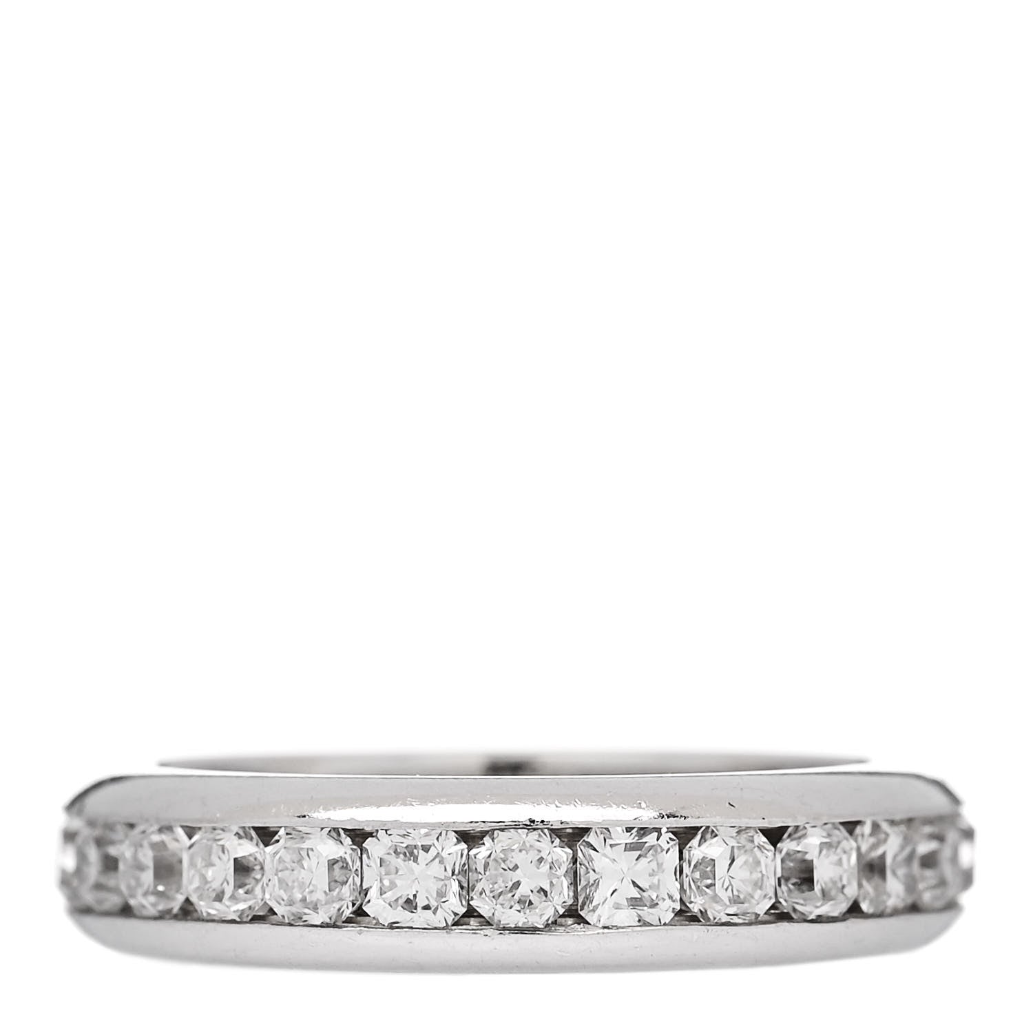 Tiffany Platinum Diamond 4mm Lucida Full Circle Band Ring 48 4.5 3 of 7