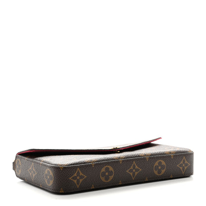 Louis Vuitton Monogram Pochette Felicie Chain Wallet Fuchsia 4 of 9