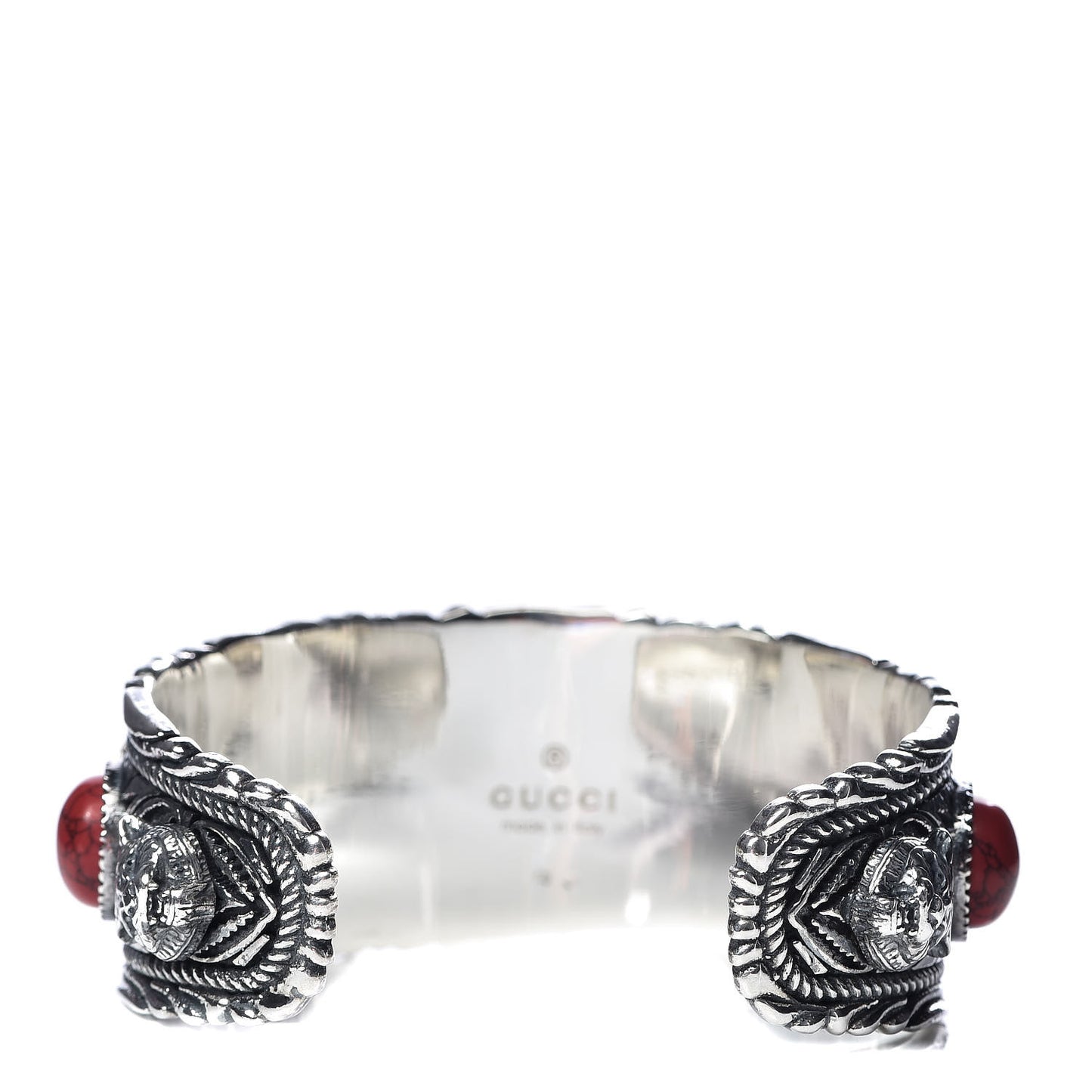 Sterling Silver Jasper Garden Cuff Bracelet Red