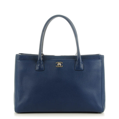 Chanel Deerskin Cerf Executive Shopper Tote Navy 1 of 7