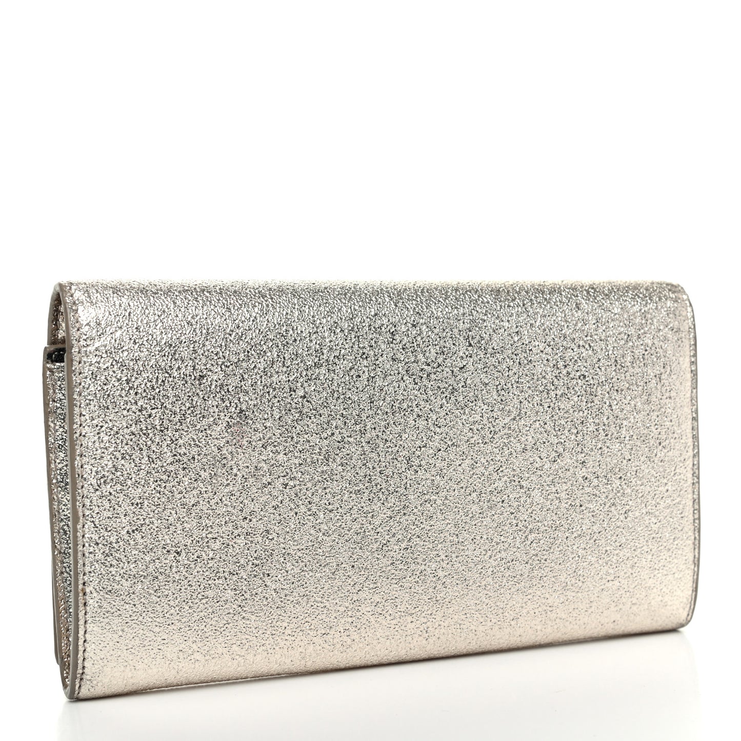 Metallic Calfskin Classic Monogram Cassandre Wallet Silver