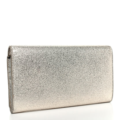 Saint Laurent Metallic Calfskin Classic Monogram Cassandre Wallet Silver 3 of 10