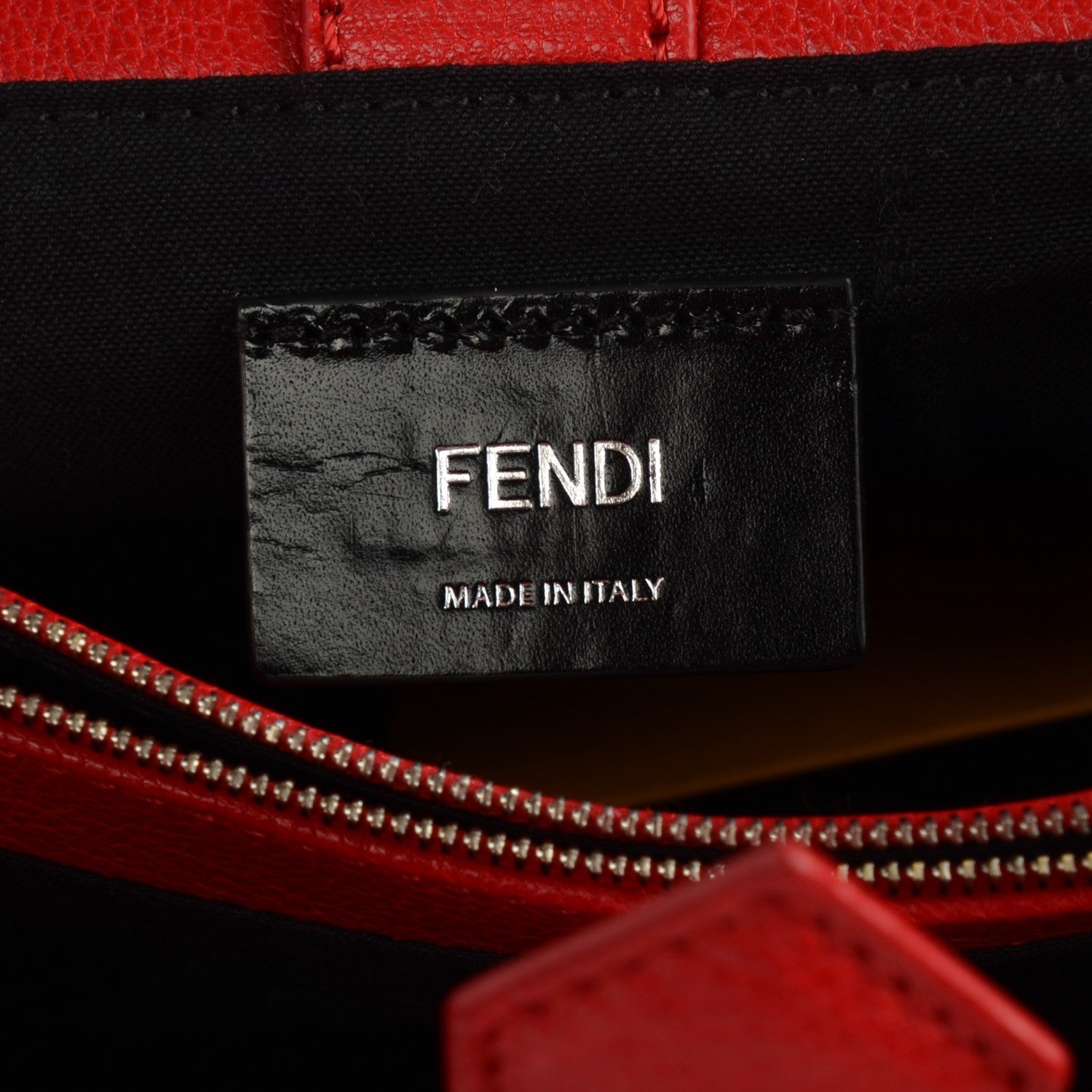 Fendi Vitello Elite Petite 2Jours Tote Papavero Rosso 8 of 10