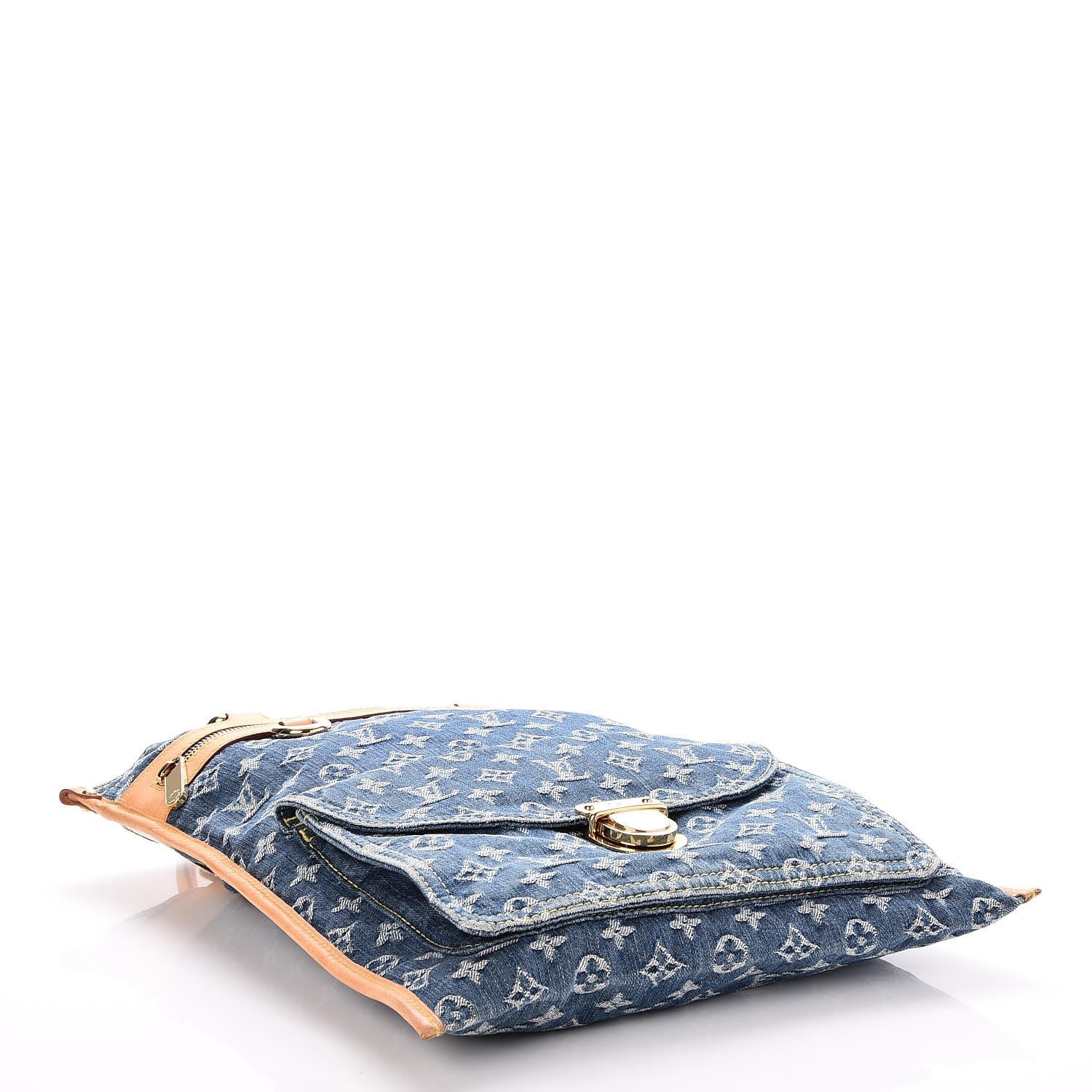 Louis Vuitton Monogram Denim Sac Plat Blue 4 of 7