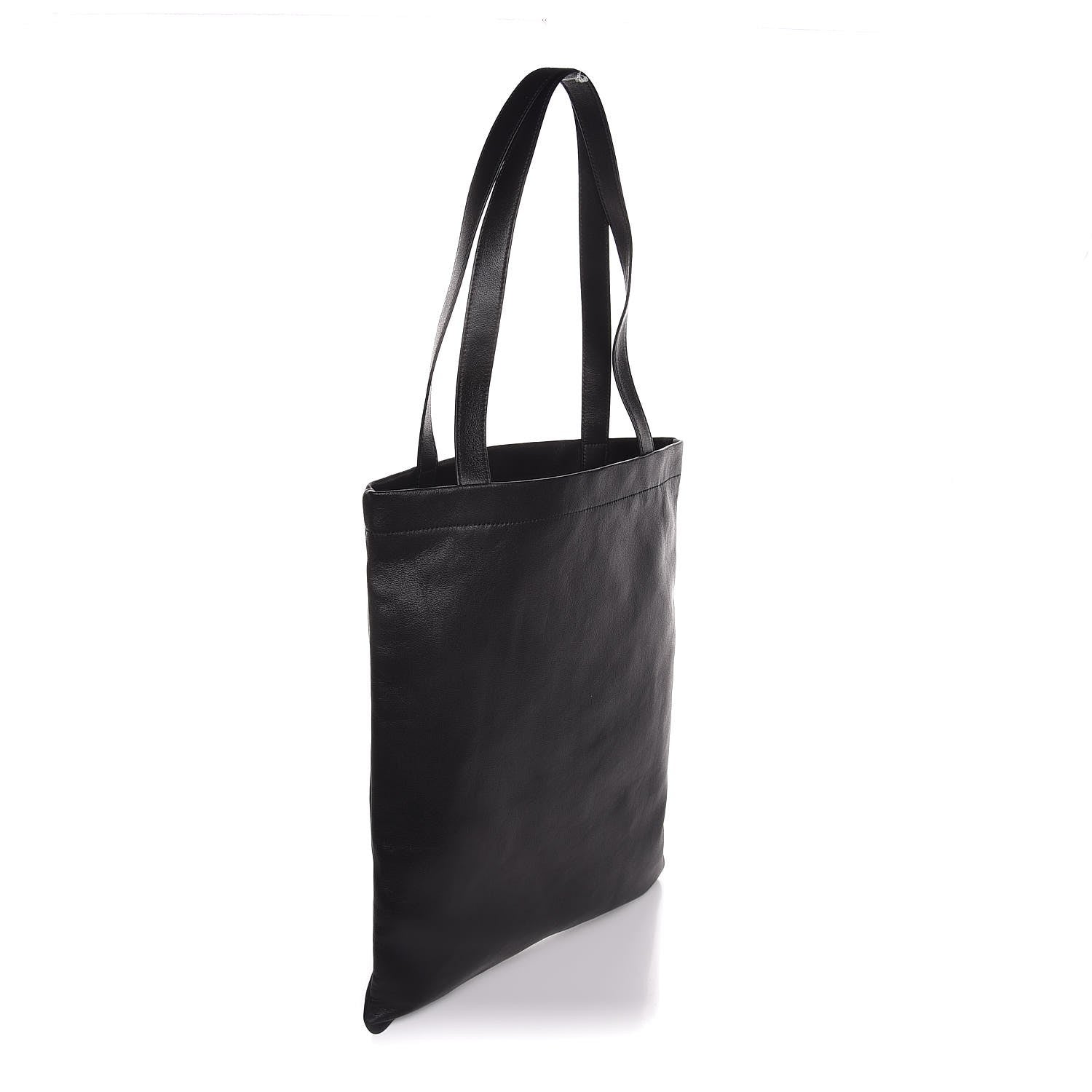 Saint Laurent Calfskin Tote Black 3 of 6