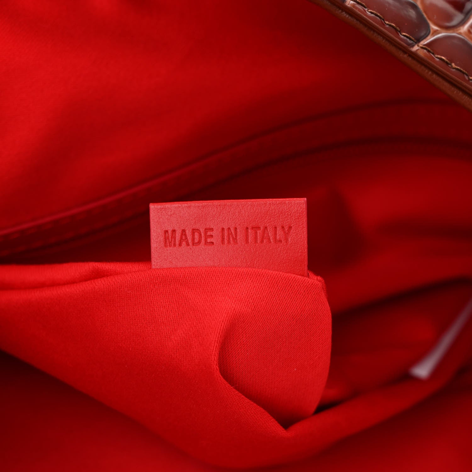 Christian Louboutin Patent Calfskin Crocodile Embossed Le 54 Tote Acajou 8 of 11