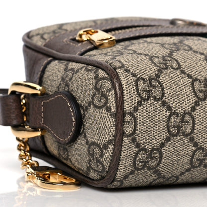 Gucci GG Supreme Monogram Web Mini Ophidia Shoulder Bag Brown 9 of 10