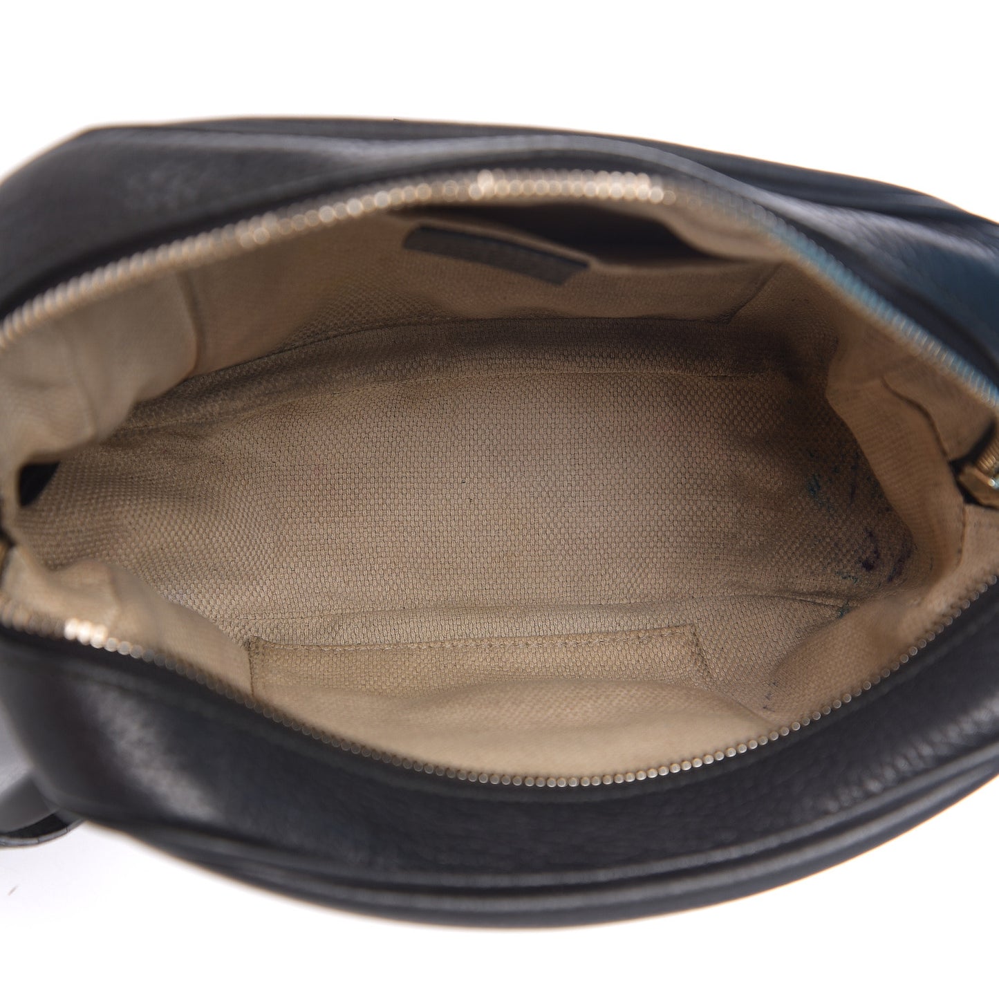 Pebbled Calfskin Small Soho Disco Bag Black