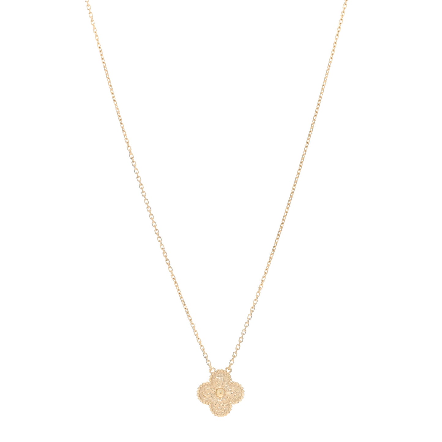 18K Yellow Gold Vintage Alhambra Pendant Necklace