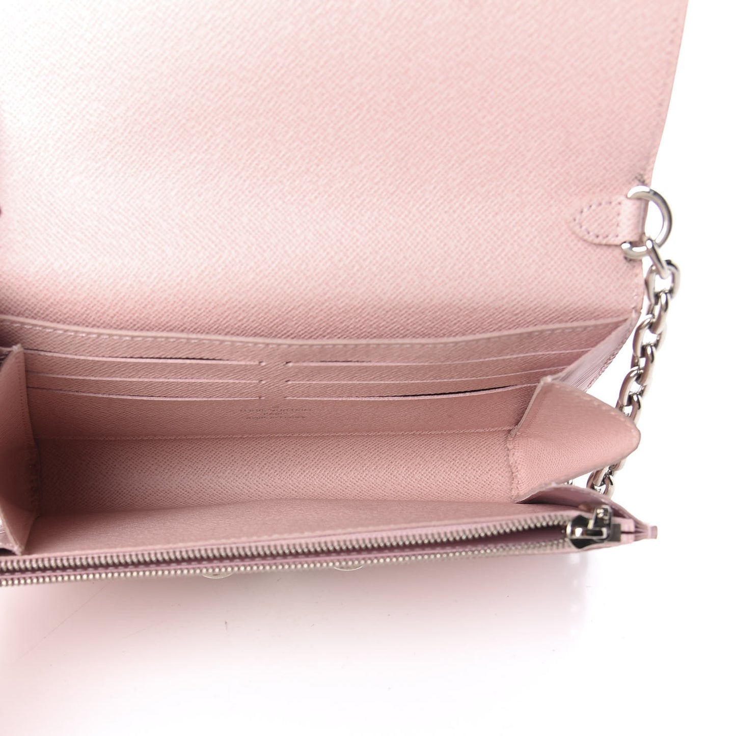 Epi Twist Chain Wallet Rose Ballerine