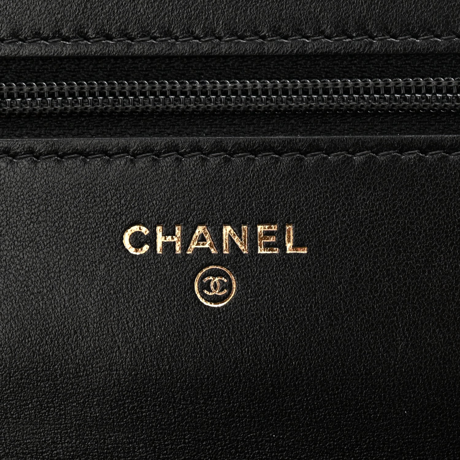 Chanel Lambskin Quilted Chain Around Wallet On Chain WOC Black 6 of 11
