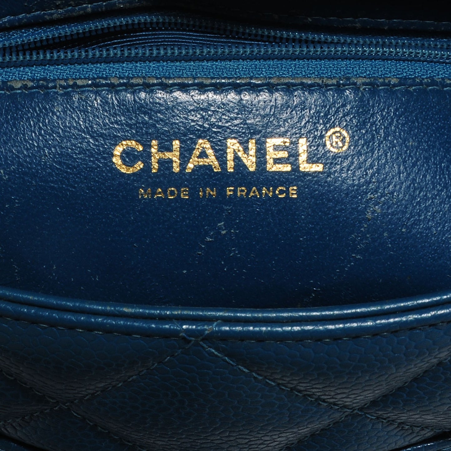 Caviar Medallion Tote Blue