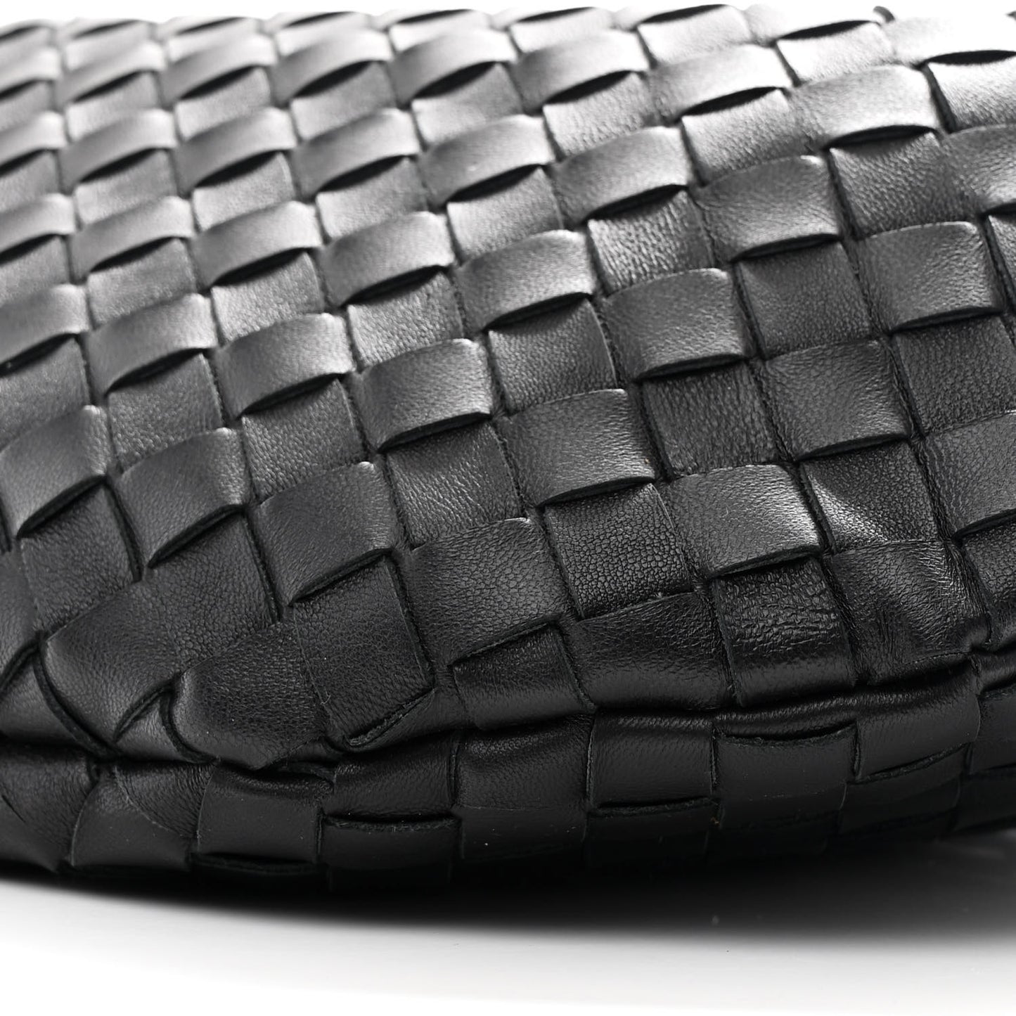 Nappa Intrecciato Medium Turn Pouch Black