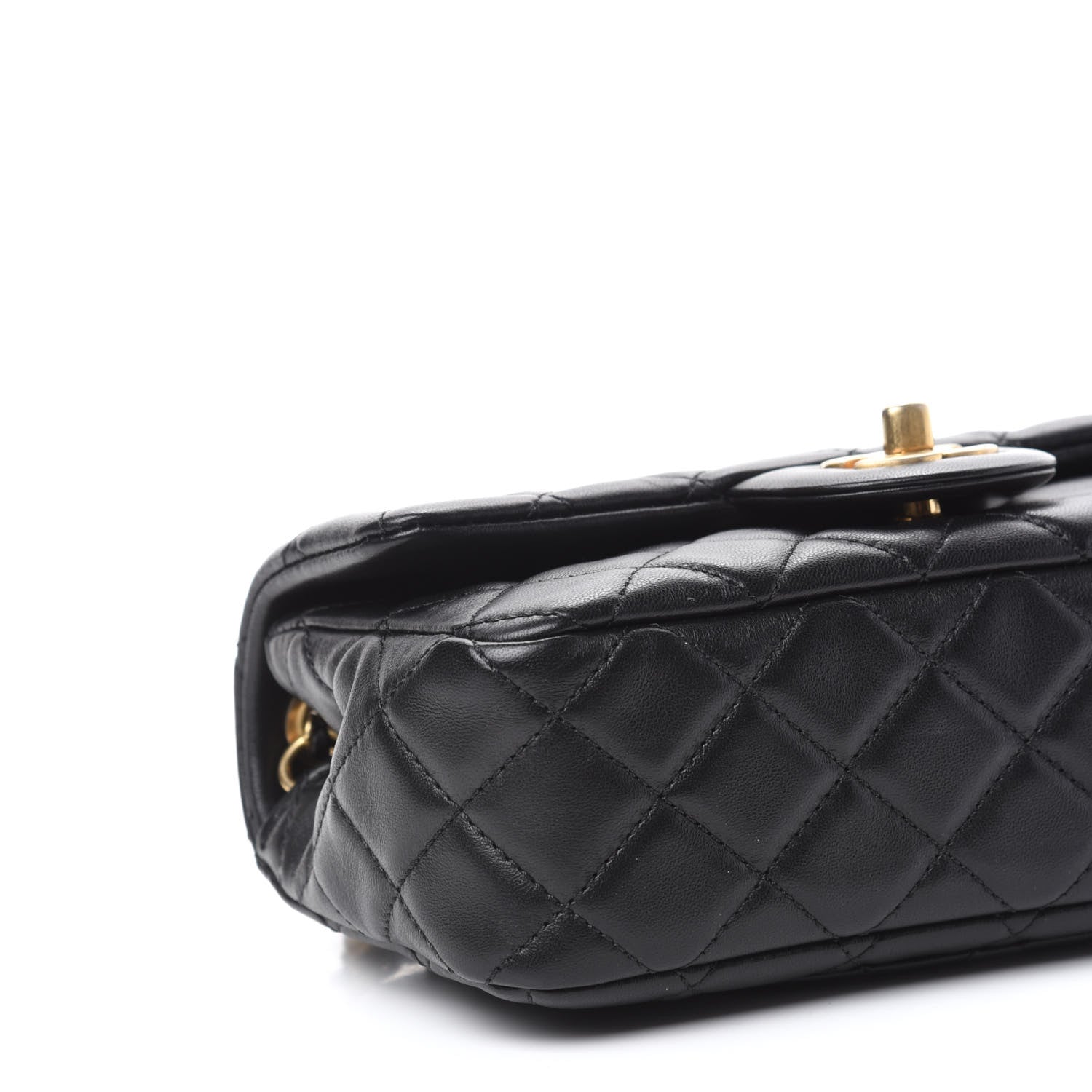 Chanel Lambskin Quilted Mini Rectangular Pearl Crush Flap Black 6 of 10
