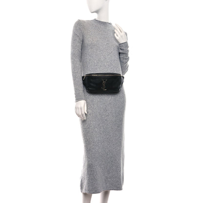 Saint Laurent Calfskin Monogram Belt Bag Black 2 of 9