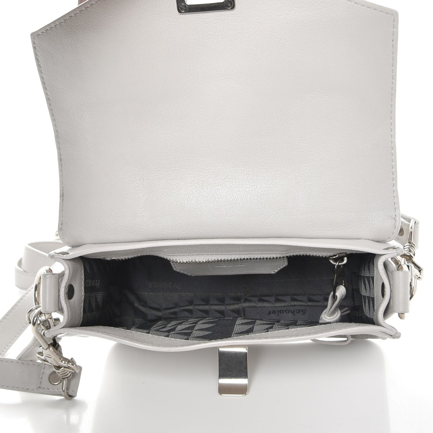 Lambskin PS1 Mini Pouch Messenger Pale Steel