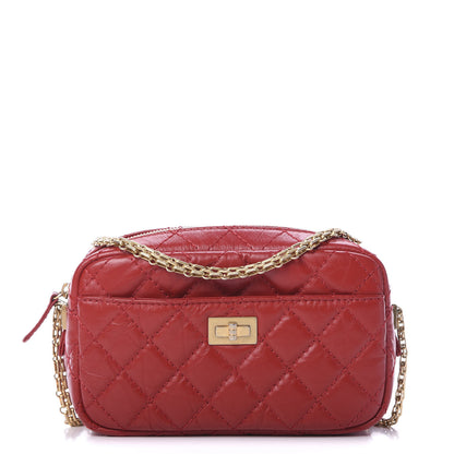 Chanel Aged Calfskin Quilted Mini Reissue Camera Case Red 1 of 9
