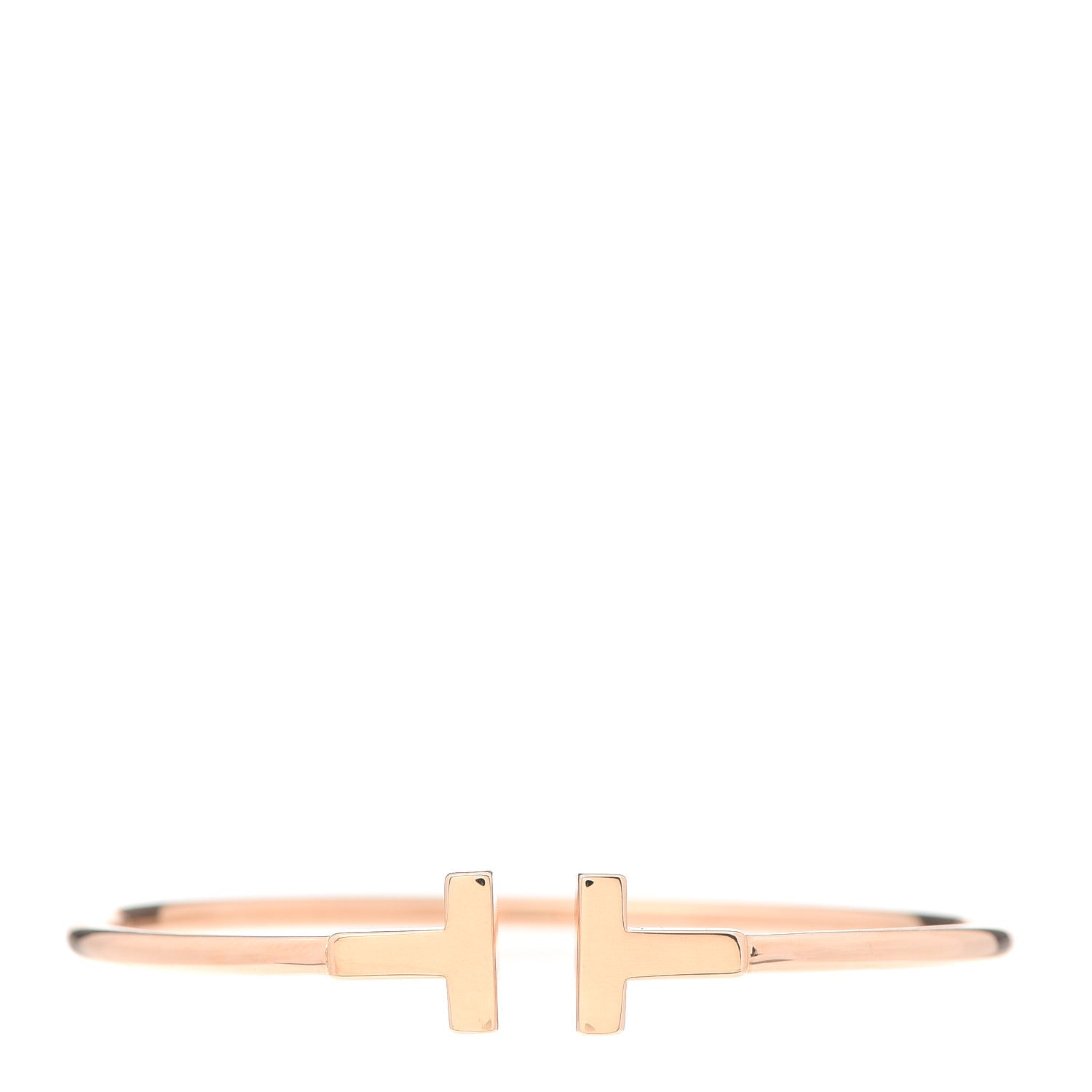 Tiffany 18K Rose Gold T Wire Bracelet 1 of 5