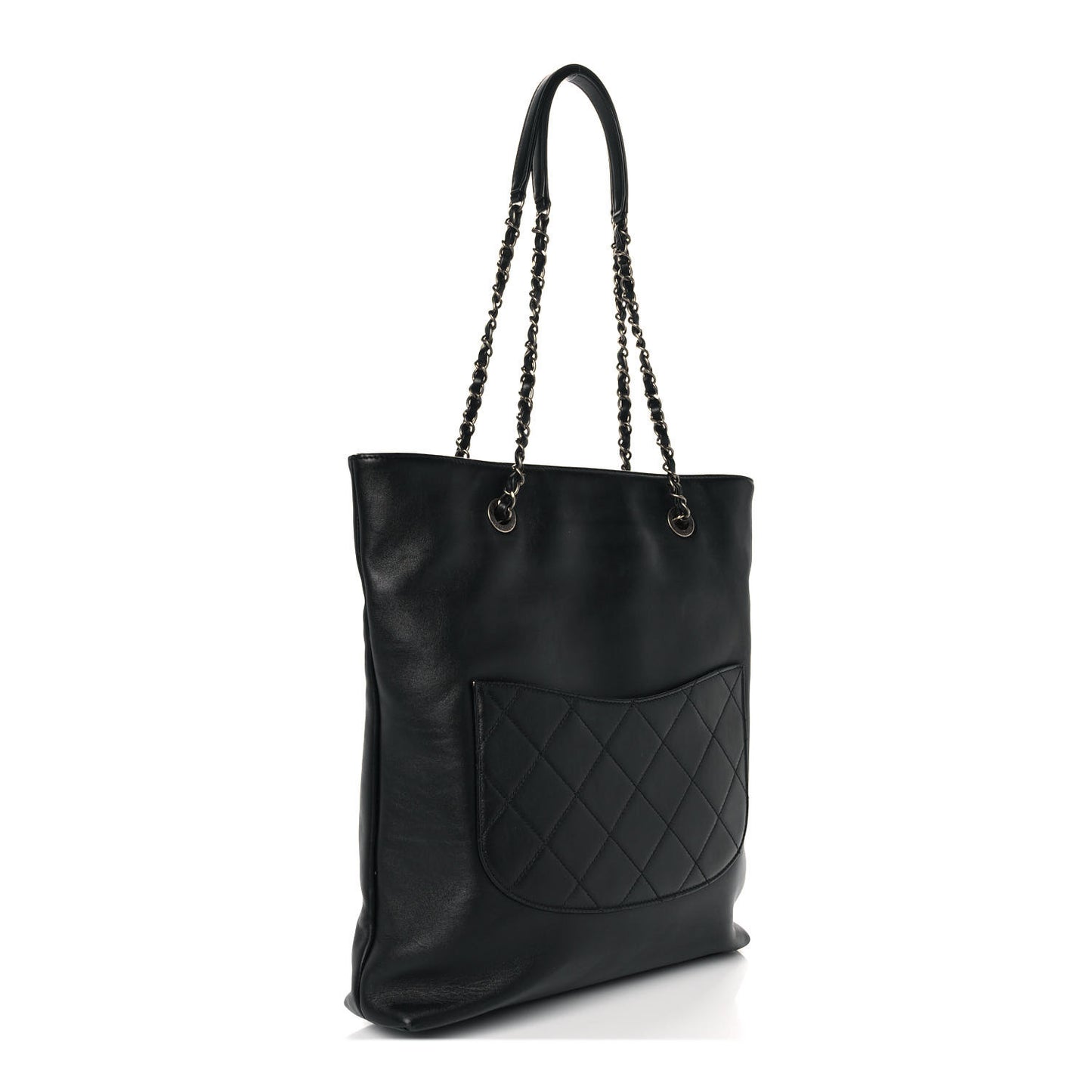 Calfskin Chain 20s Signature Tote Black