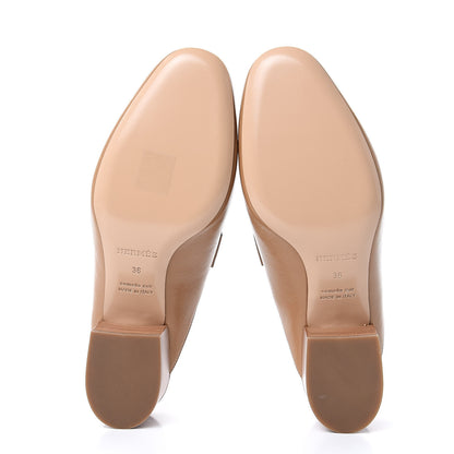 Hermes Goatskin Paradis Mules 36 Taupe 5 of 9