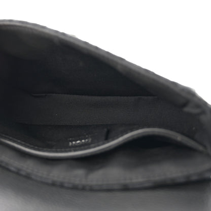 Christian Dior Oblique Jacquard Grained Calfskin Mini Saddle Messenger Bag With Flap Black 5 of 13