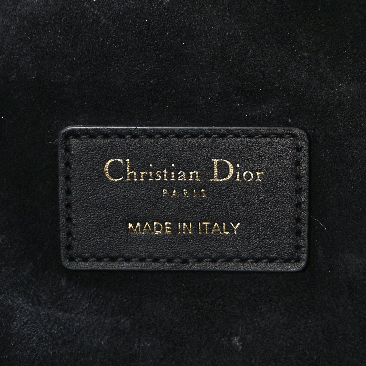 Christian Dior Calfskin CD Embossed Medium C'est Chain Bucket Bag Black 6 of 9