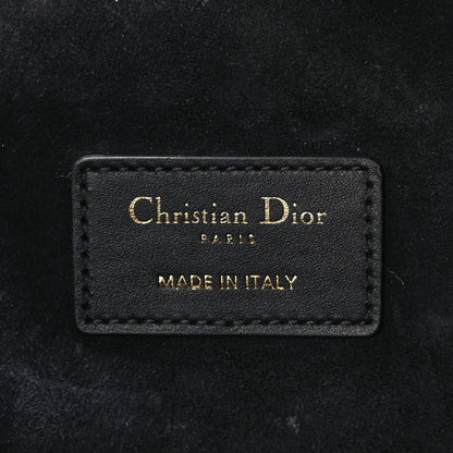 Christian Dior Calfskin CD Embossed Medium C'est Chain Bucket Bag Black 6 of 9