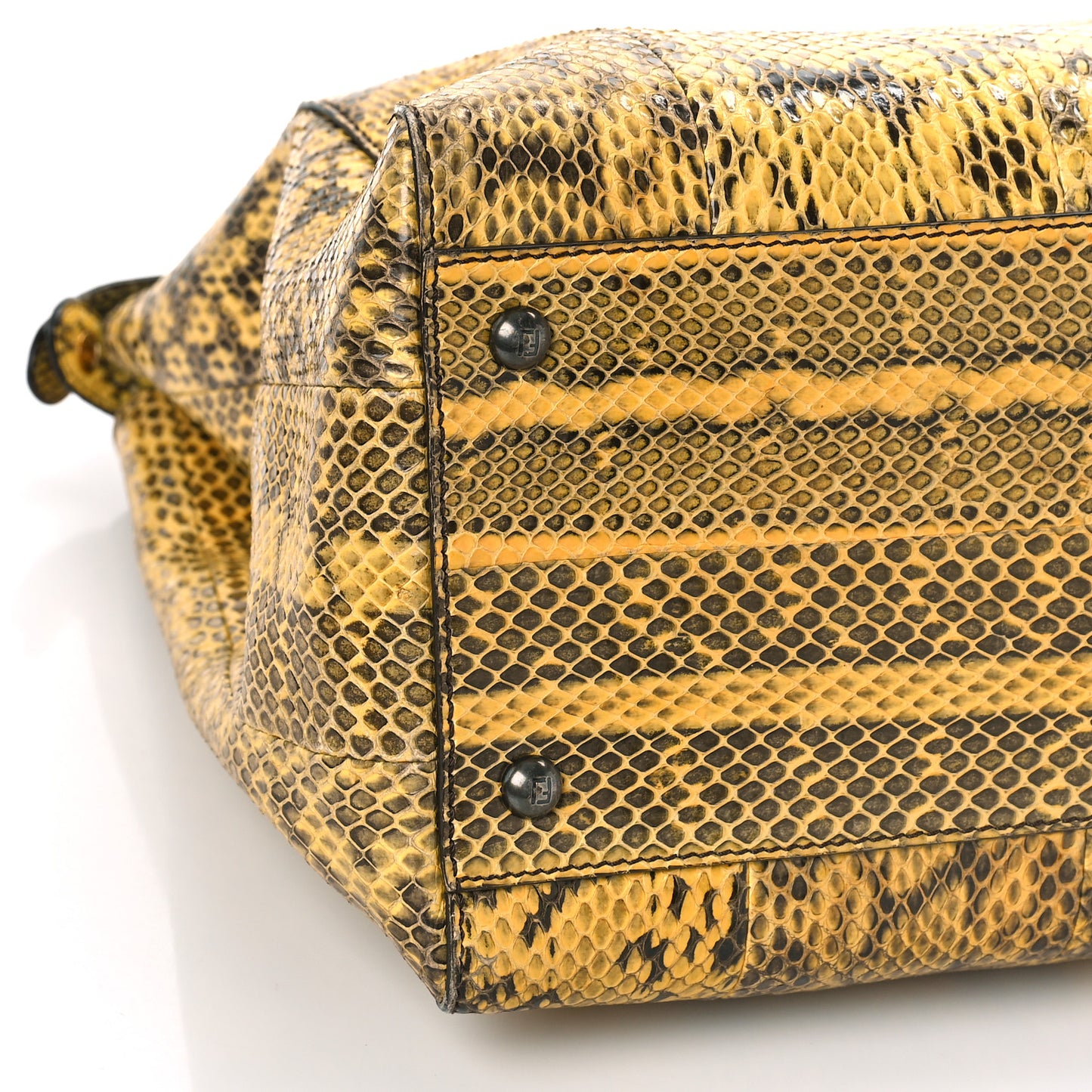 Snakeskin Large Peekaboo Iconic Satchel Yellow