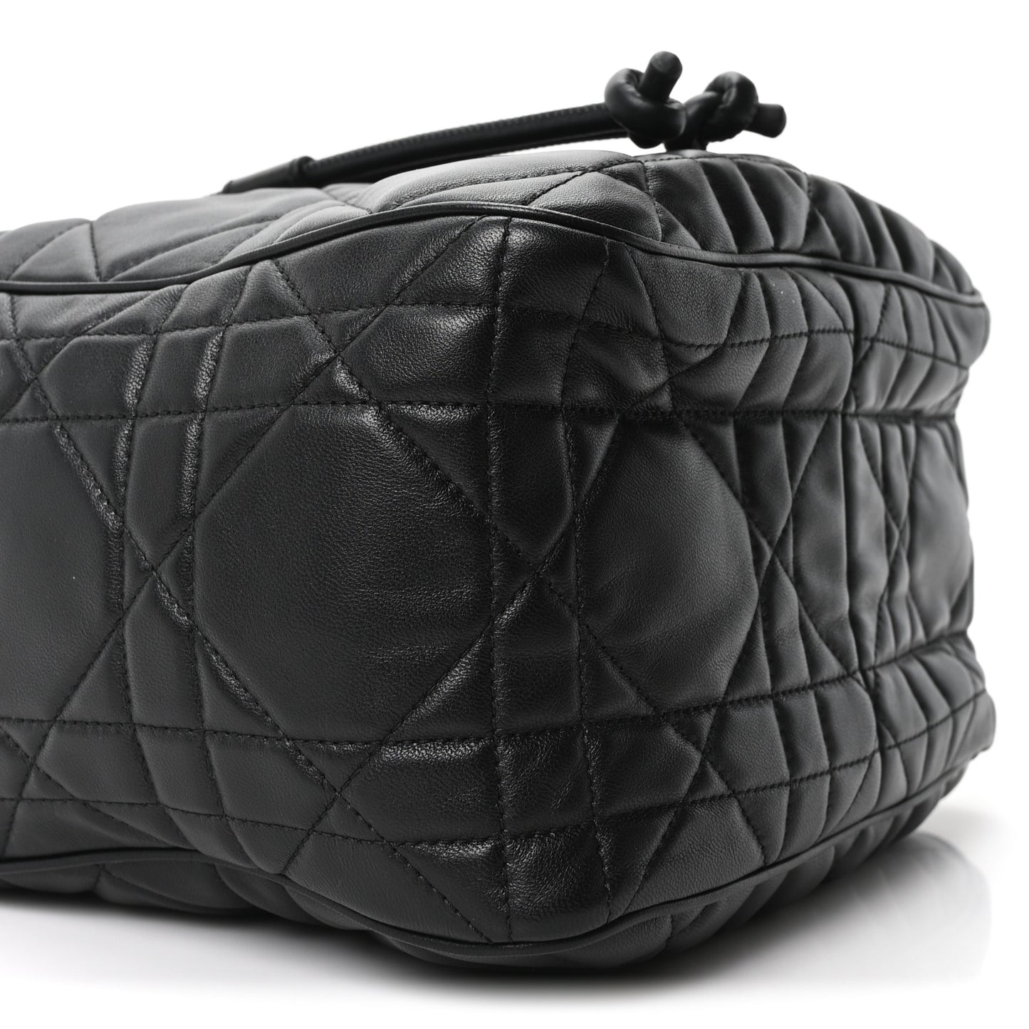Calfskin Macrocannage Medium D-Motion Bag Black