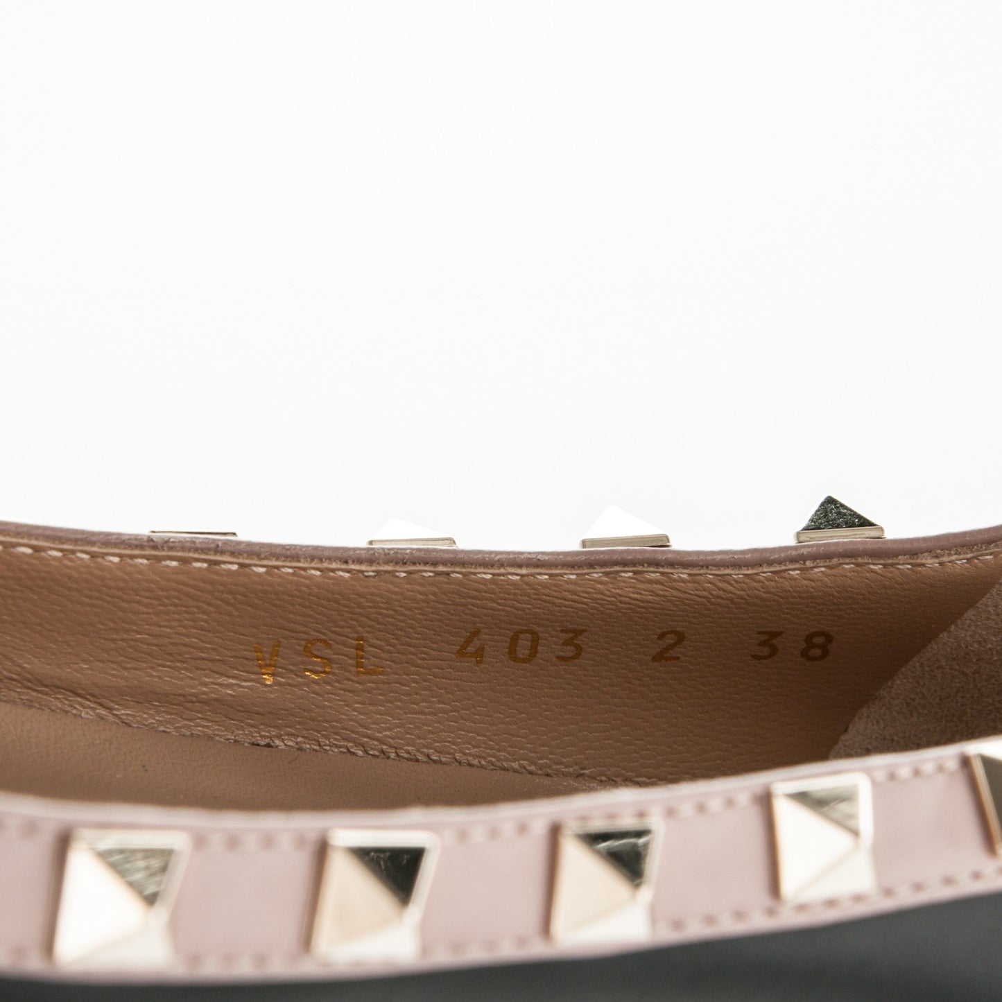 Nappa Rockstud Ballerina Flats 38 Black Poudre