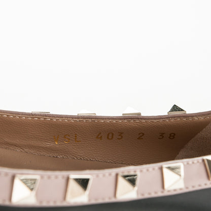 Valentino Garavani Nappa Rockstud Ballerina Flats 38 Black Poudre 8 of 8