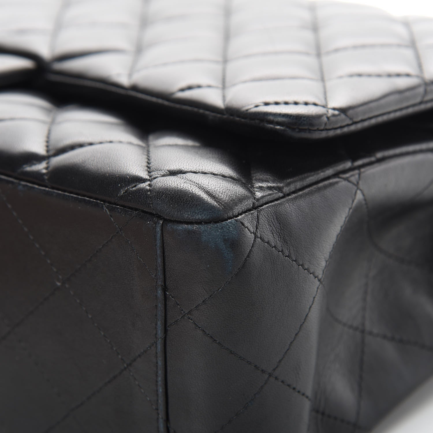 Chanel Lambskin Quilted Maxi Double Flap Black 10 of 19