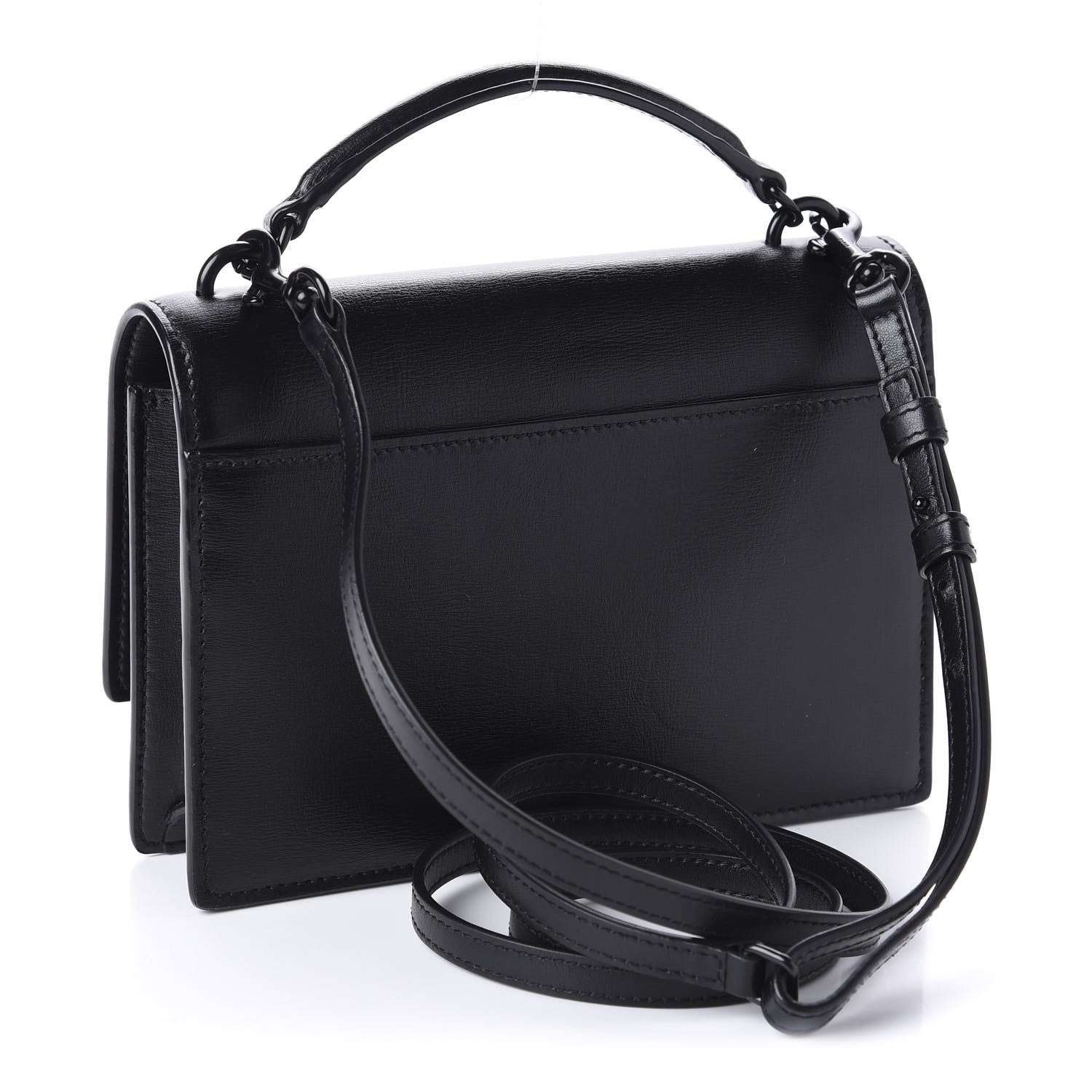 Saint Laurent Calfskin Monogram Sunset Chain Wallet Black 3 of 9