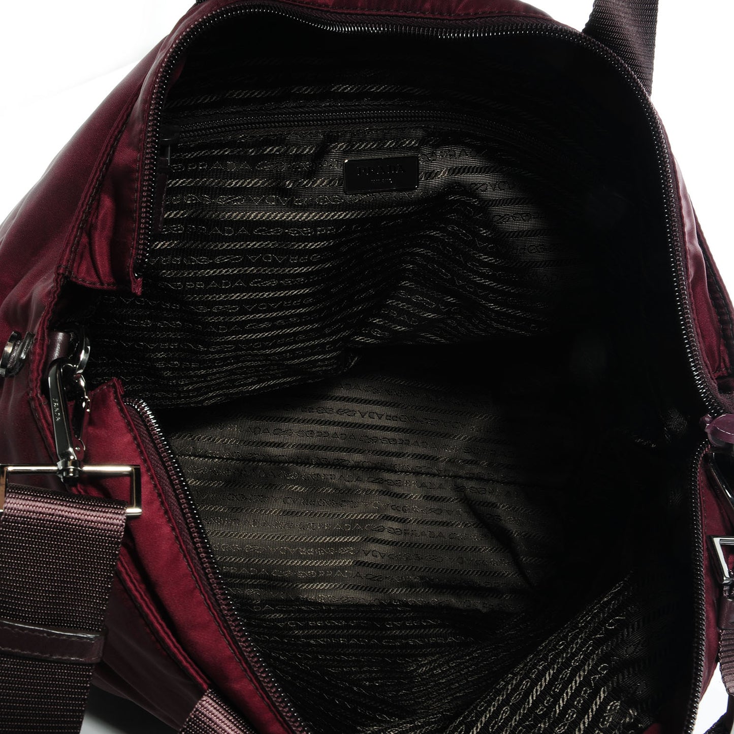 Tessuto Nylon Shopping Tote Bordeaux